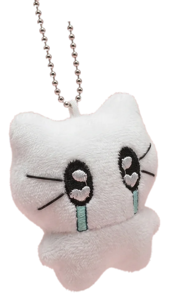 Plush Cat Keychain – Crying